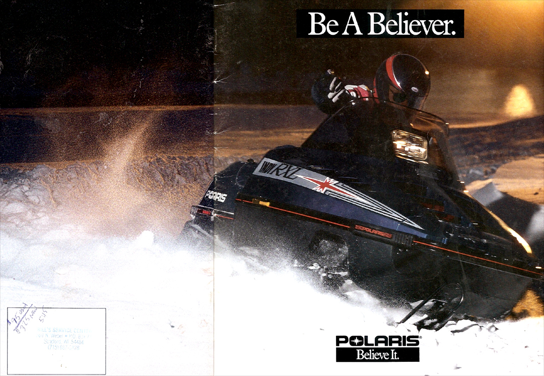 New 1991 Vintage Polaris Snowmobile Sales Brochure 